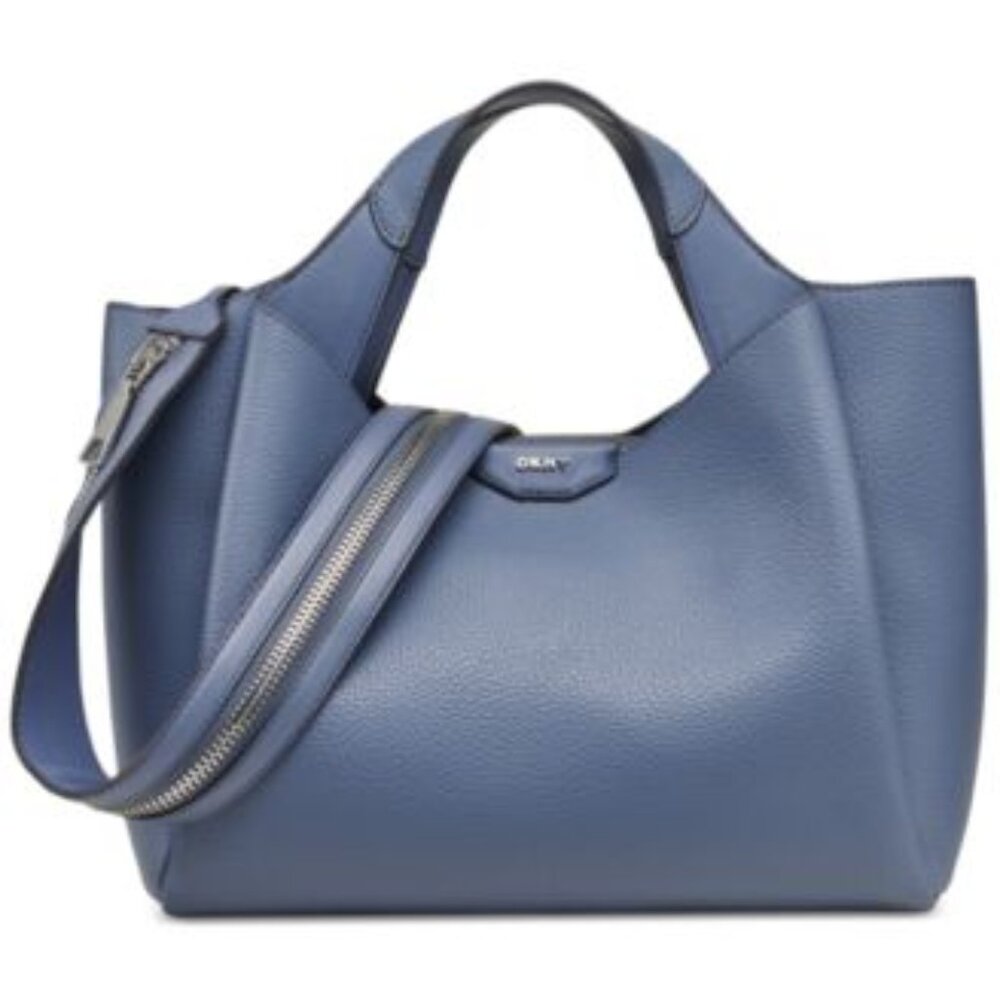 DKNY Willa Top Handle Satchel (Steel Blue)